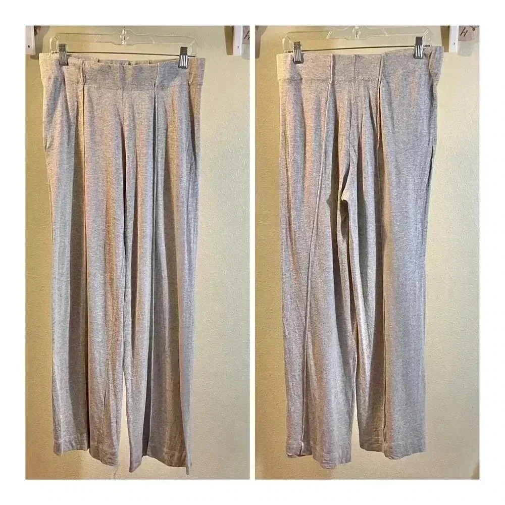 Myrine Antwerp Gray Atleisure Pants Elastic Waist Pull Up Seamed Lightweight XL
